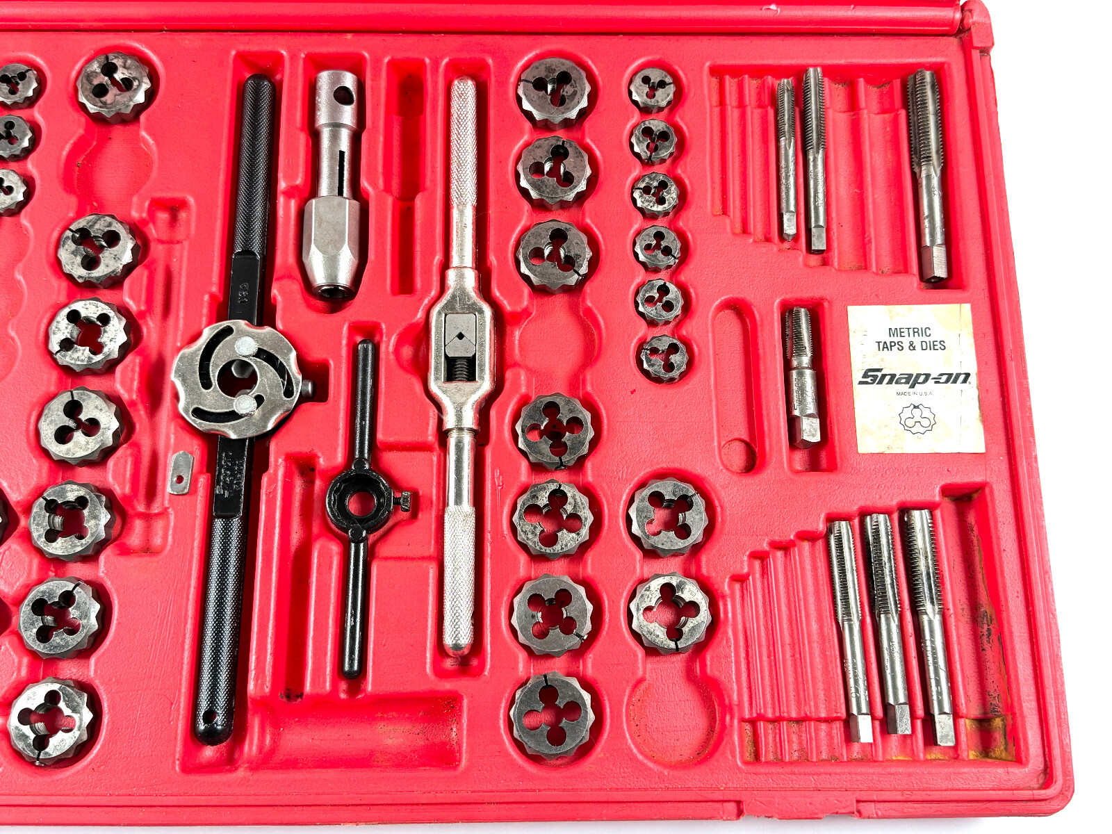 SnapOn Metric & SAE 76 Tap & Die PARTIAL 45pc Set in Case (TDTDM500