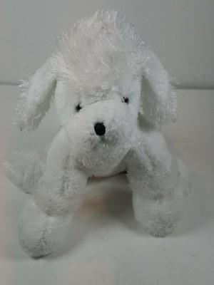 small white dog stuffed animal