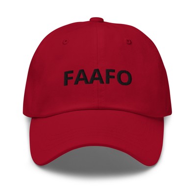 FAAFO Embroidered Hat, Baseball Cap for Women and Men, Customized Hats