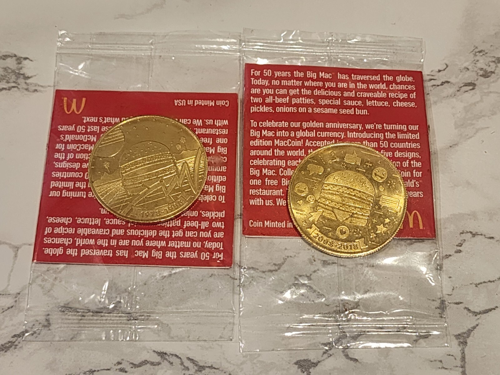McDonald's 50 Years of Big Mac Coin 19781988, 20082018 (Two Coins) eBay