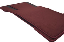 Original Lengenfelder Fußmatten für Mercedes Benz R107 SL W107 + WEINROT + NEU