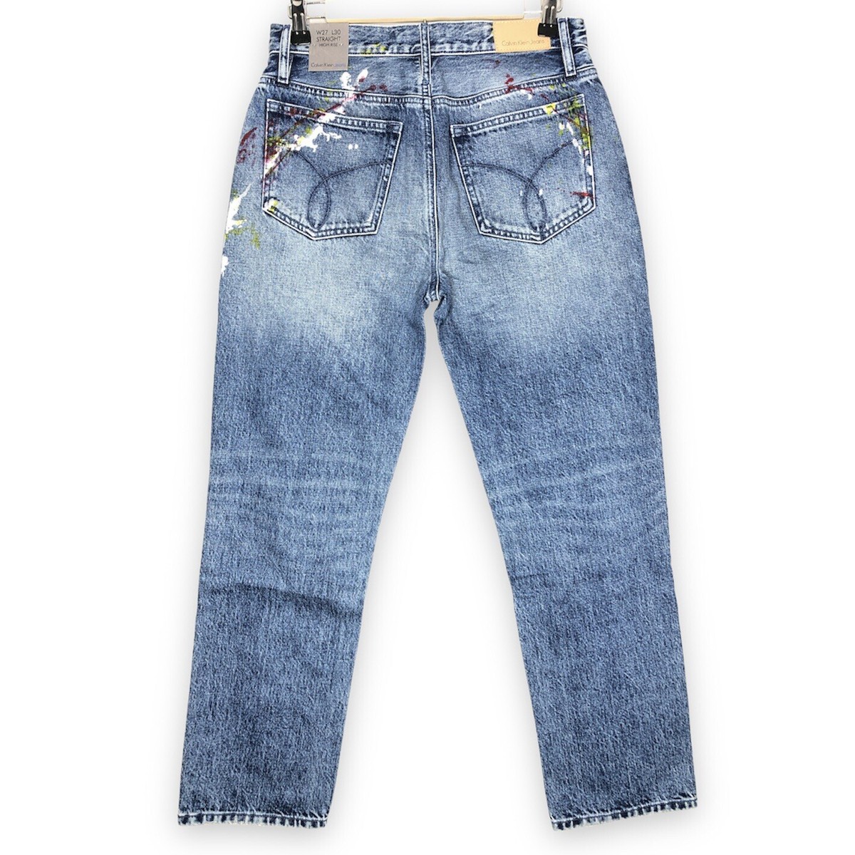 Calvin Klein CK Jeans W31 L30 Cotton Paint Splatter Button Fly 