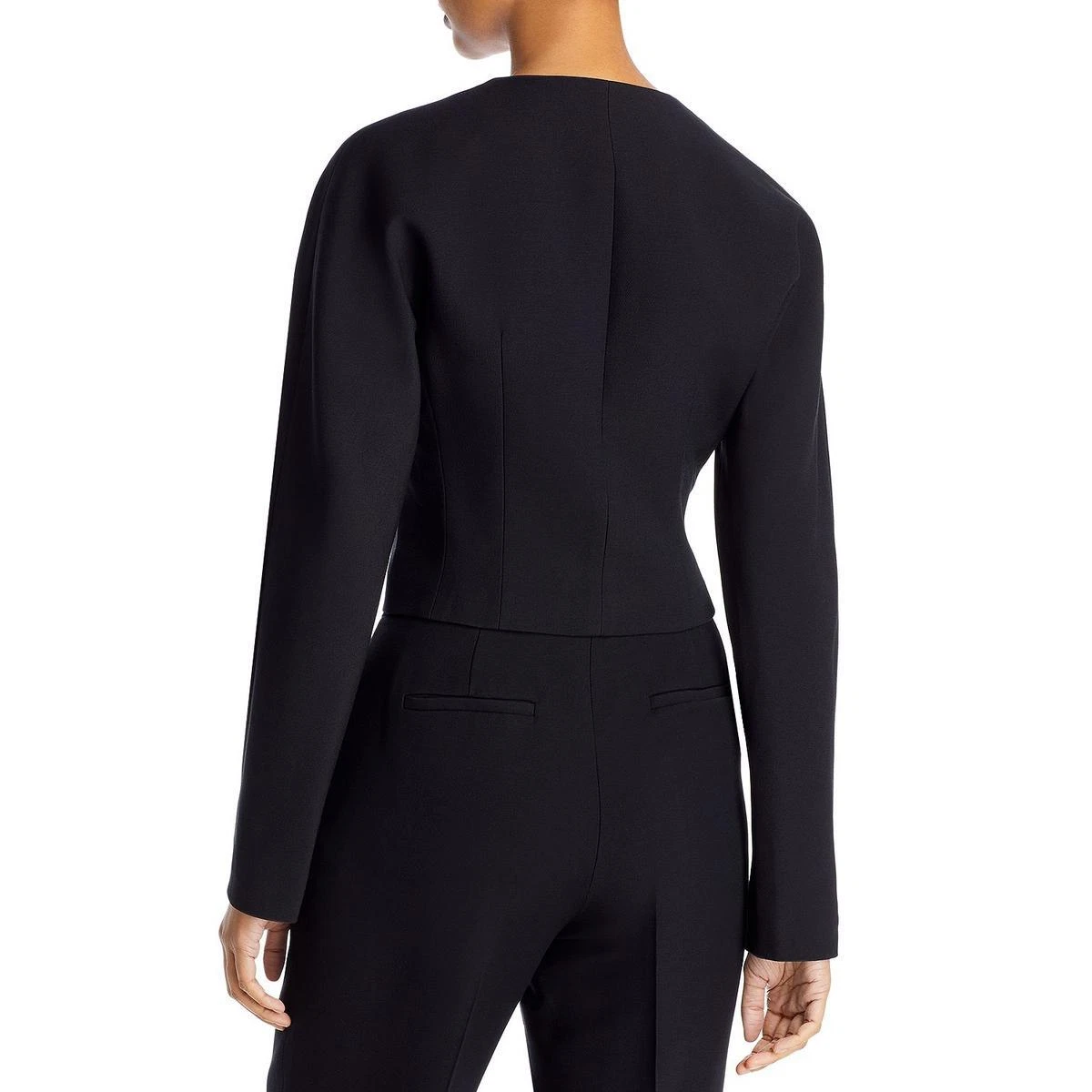 Lafayette 148 New York Womens Wool Blend Jeweled Cropped Bolero