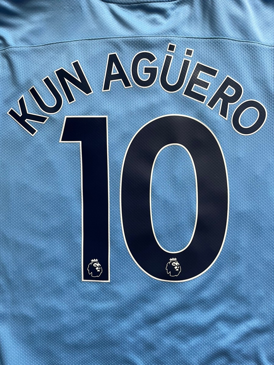 2020/21 Manchester City Home Jersey #10 Kun Aguero Small