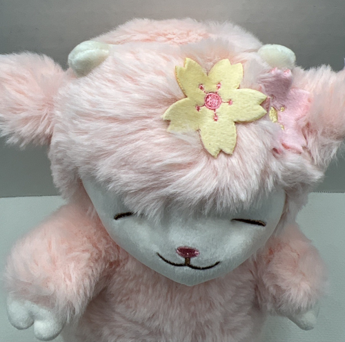 Miniso Pink Blossom Lamb Plush Toy Stuffed Animal Flowers Sheep 10.6" - Picture 2 of 8
