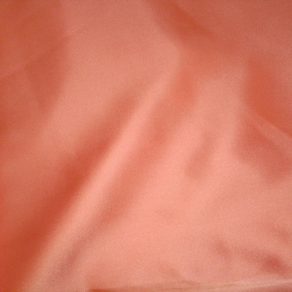 1m Peach Coral Fine Silky Soft Sateen Satin Dress Fabric 58" Draping Lining - Image 3 of 4