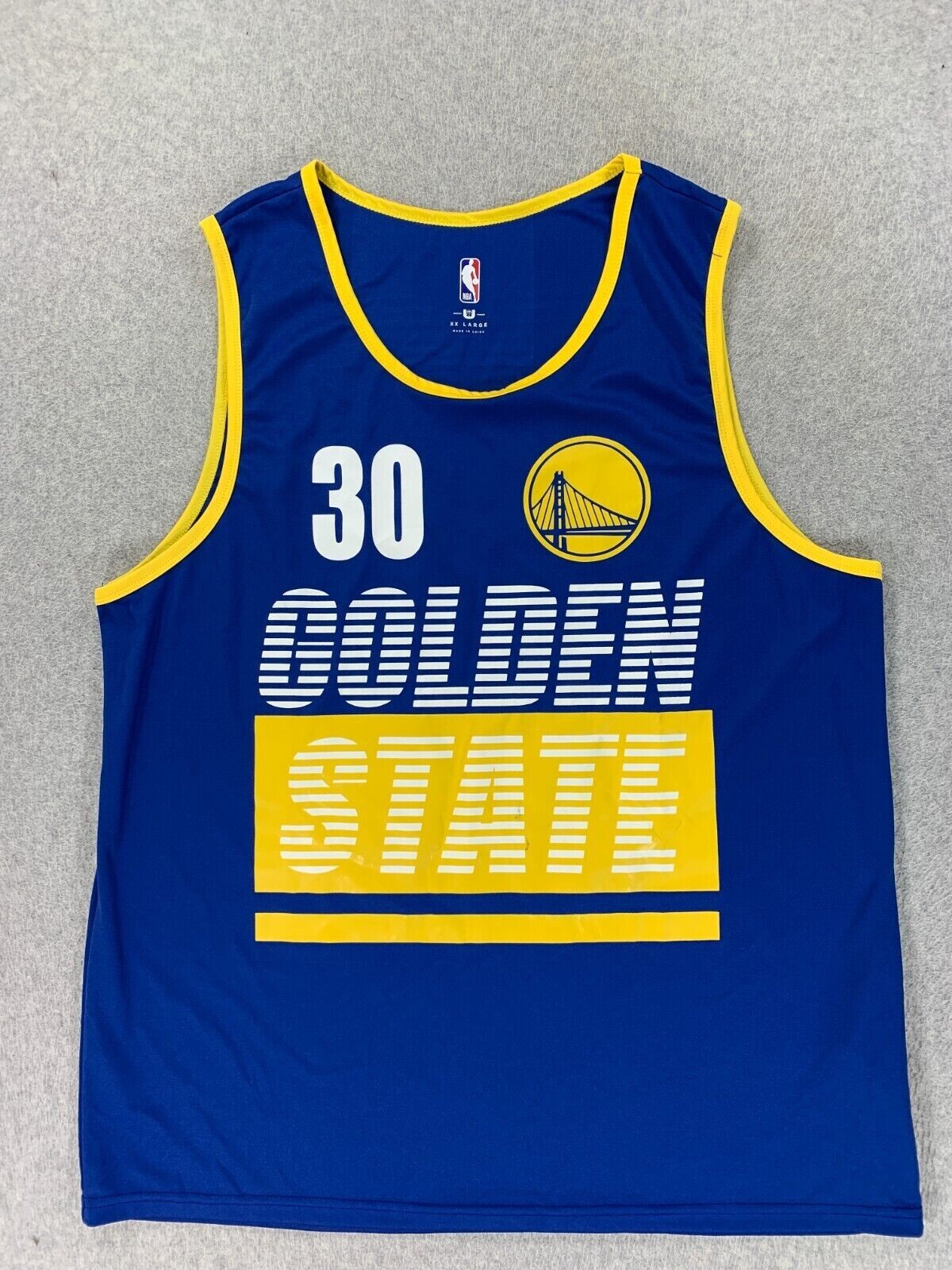 Camiseta deportiva de baloncesto Golden State Warriors NBA #30 Curry (para hombre 2XL) azul