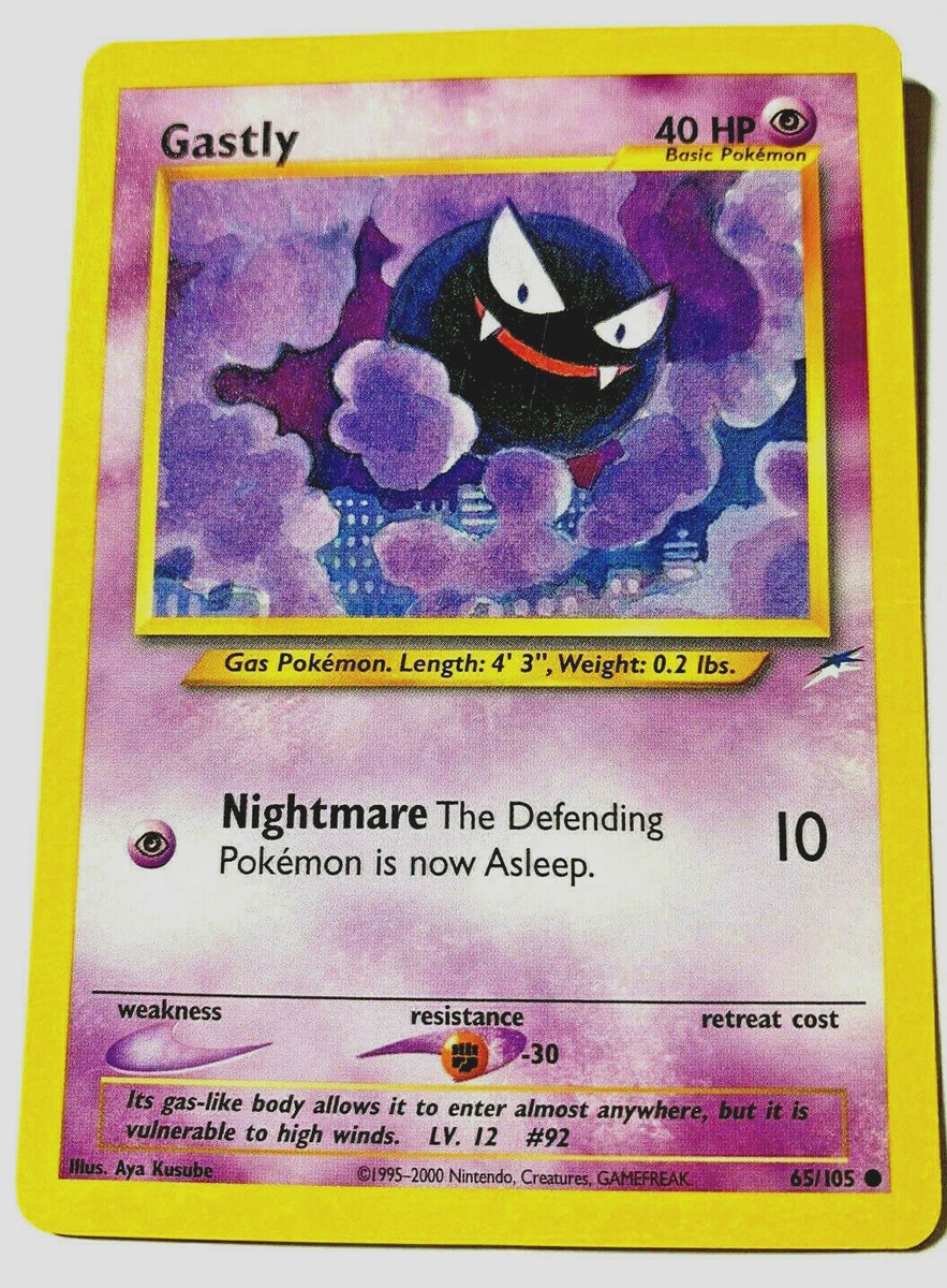 GASTLY - 65/105 - Neo Destiny - Common - Vintage Pokemon - 2002