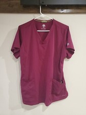 Healing Hands HH Works Short Sleeve MONICA Scrub Top Shirt Stretch V-Neck L