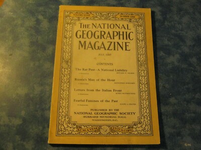 Antique National Geographic July 1917 Rat Pest Russia S Man Of The Hour Famines Ebay
