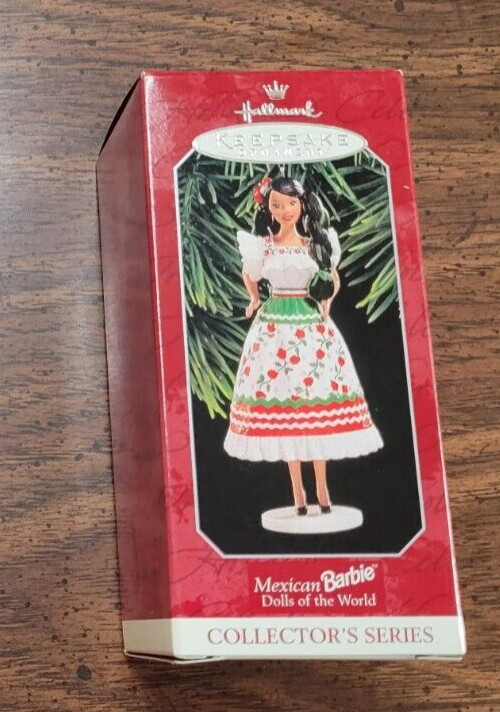 MIB 1998  Hallmark Mexican Barbie Dolls of the world ornament #3 in series