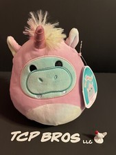 Squishmallows Original 8” Hank el Hipopótamo en Disfraz de Unicornio Nuevo