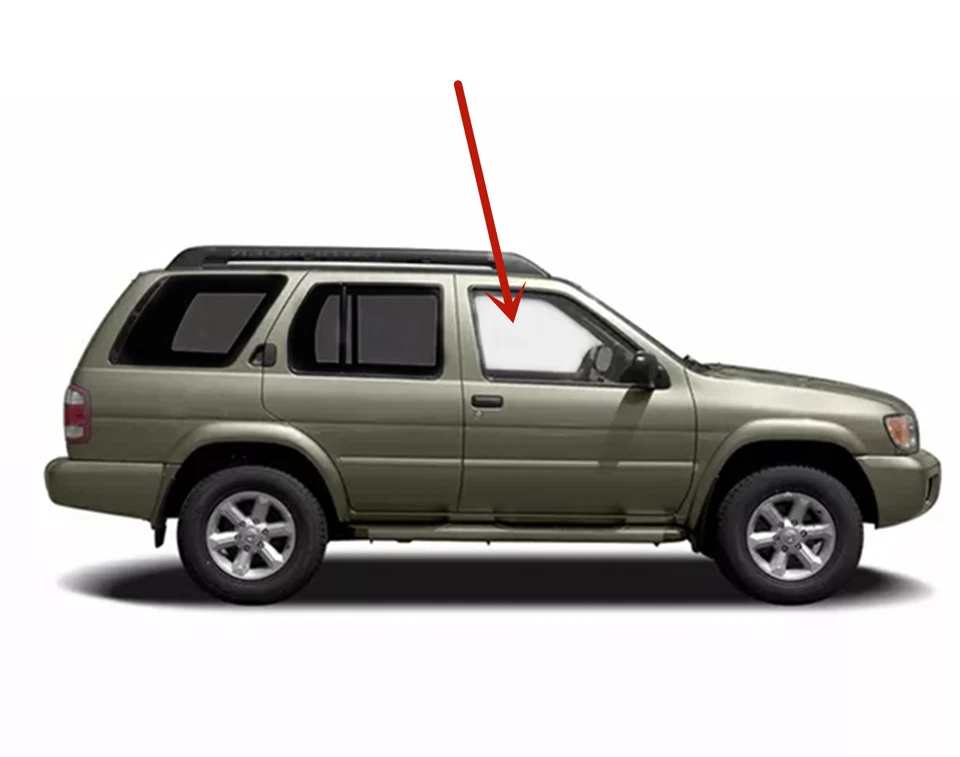 Fits 96-04 Nissan Pathfinder/ Infiniti QX4 Passenger Front Door Window Glass Foto 3 de 4