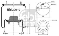 NEU - Febi Bilstein 39910 Federbalg, Luftfederung
