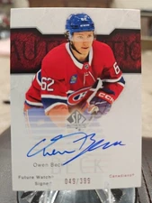 2024-25 SP Authentic Update Future Watch Auto Owen Beck Retro 49/399