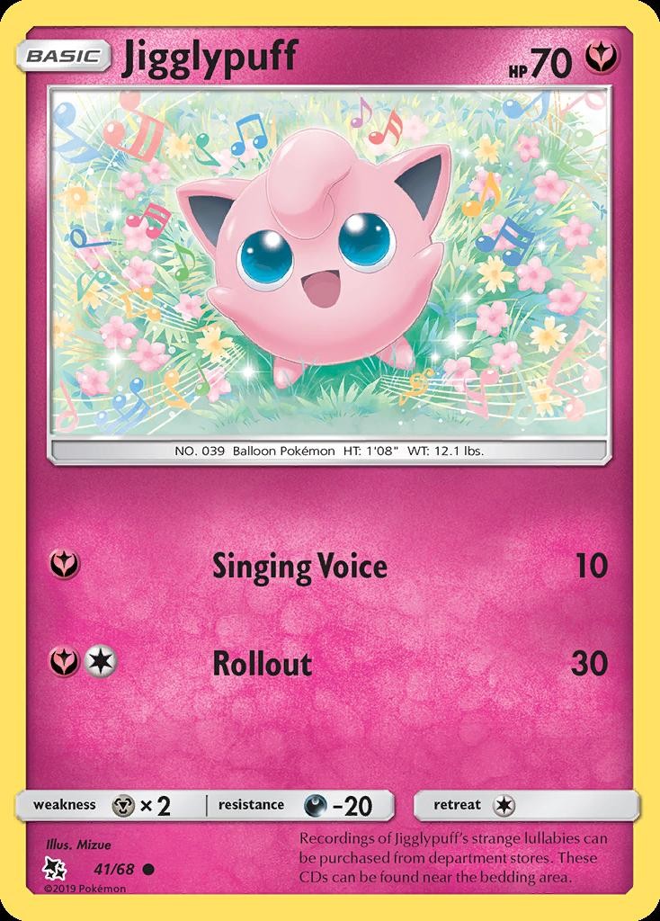 Pokemon Jigglypuff (41/71) Hidden Fates LP REVERSE HOLO