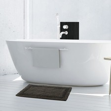   Stonewash Bath Rug  Cotton Blend  Premium Bathroom D cor  Machine Washab...