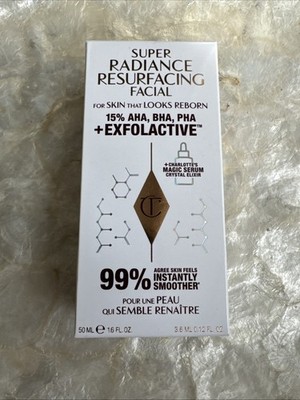 CHARLOTTE TILBURY SUPER RADIANCE RESURFACING FACIAL 50ML ACID EXFOLIATOR