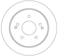 2X Bremsscheibe TRW Single DF6879S FüR Korando CK Sports QJ Ssangyong Actyon VAN