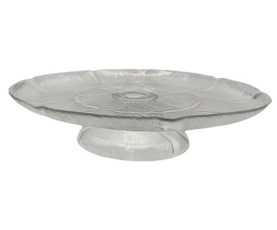 13  VTG Large Arcoroc France Fleur Cake Dessert Serving Plate Stand Pedestal