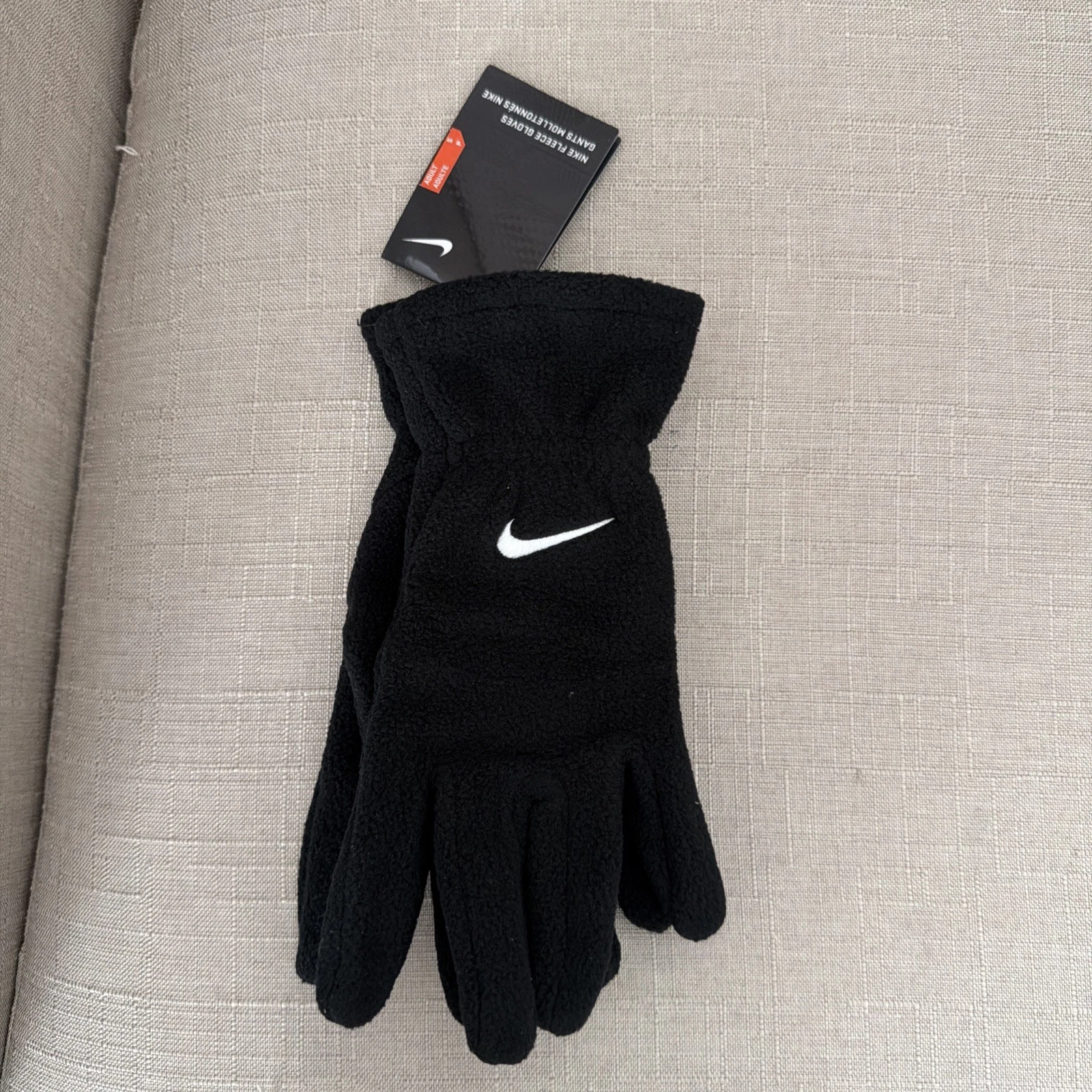 Nike Women's One Cozy Fleece Gloves small Black/White