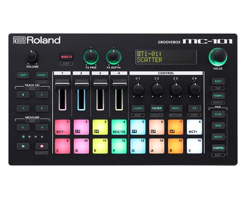 Roland MC-101 4-Track Compact Groovebox Music Production Workstation