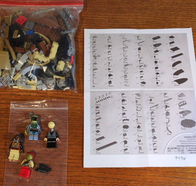 LEGO 9496 Star Wars Desert Skiff You Build w Minifigures in Excellent Condition