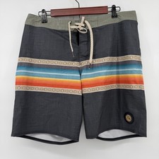 Quiksilver Board Shorts Mens 32 Multi Color Striped Highline Recycled Stretch
