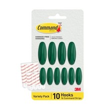 Command Mixed Designer Hook Pack, 10 Hooks, 16 Strips Watermelon 0.54 per strip
