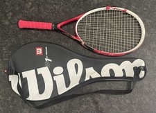 Wilson nCode W2 Spicy Ruby Tennis Racquet New Grip Size 4 3/8