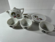 Vintage Miniature Sonsco China Tea Set 9 Pieces Childs Toy Japan 854