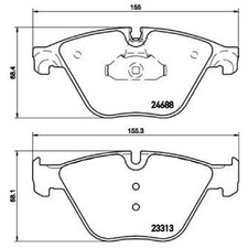 Brembo Bremsbelag-Satz Bremsklötze vorne P06074 23313 24688 34116850886 | 66440