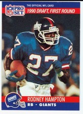 Rodney Hampton 1990 Pro Set #692 RC Rookie New York Giants NFL Football Card. rookie card picture