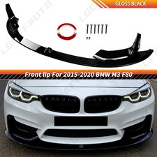 For 15-20 Bmw F80 M3 F82 F83 M4 Mp Style Painted Black Front Bumper Lip Splitter