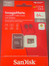 SanDisk ImageMate 64GB Class 10 A1 microSDXC UHS-I Memory Card -...