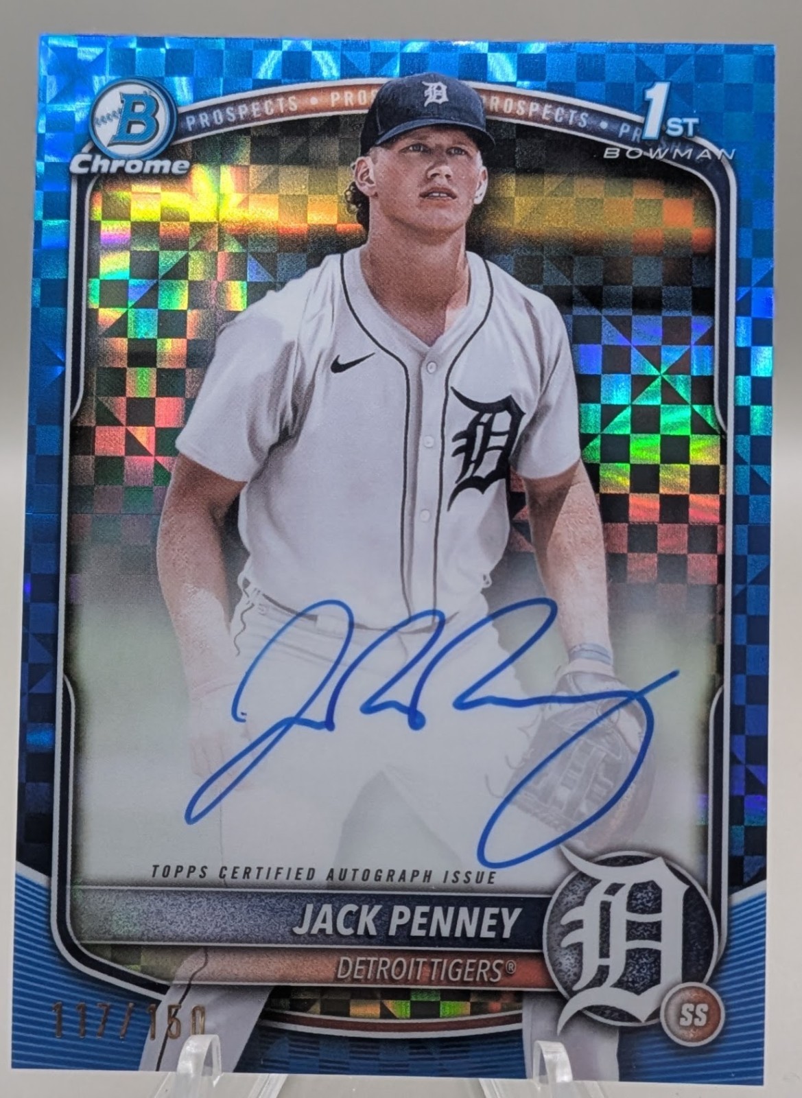 2025 Bowman Chrome JACK PENNEY 1st Bowman Blue X-Fractor /150 AUTO