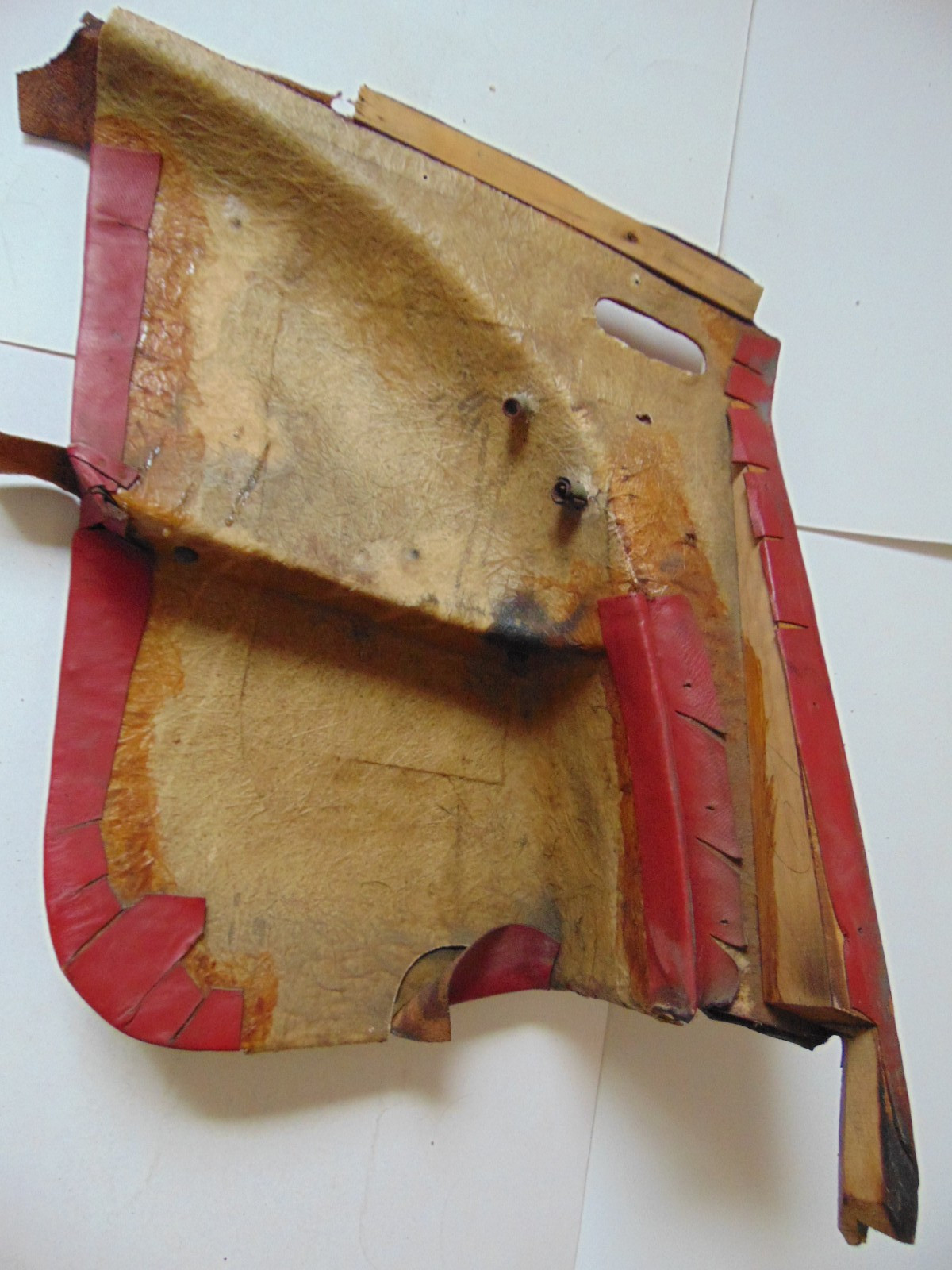 Original Aston Martin DB4 RH Rear Interior Quarter Panel - Red Leather