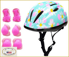 Casco Bici Bambina Bambini - Rosa (Età 3-10) Regolabile Skate Multisport CPSC Certi