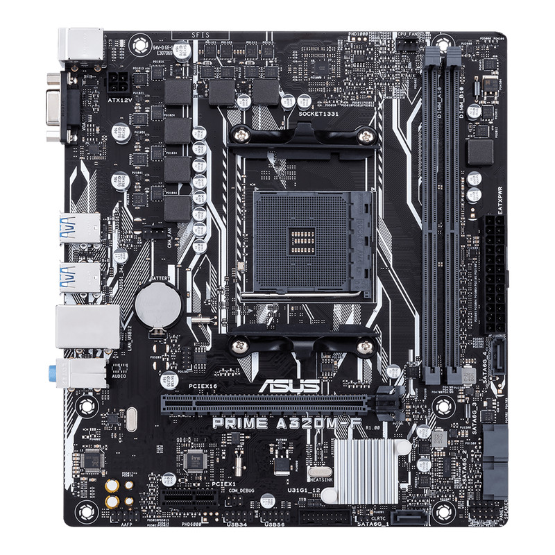ASUS PRIME A320M-F motherboard AMD A320 Socket AM4 micro ATX VGA ddr4 usb3.1