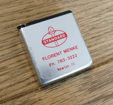 Vintage Tape Measure; Advertising Standard Oil Florent Menke, Newton Ill.