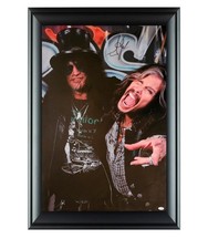 Aerosmith Steven Tyler Guns N Roses Slash Signed 24x36 Framed Canvas ACOA