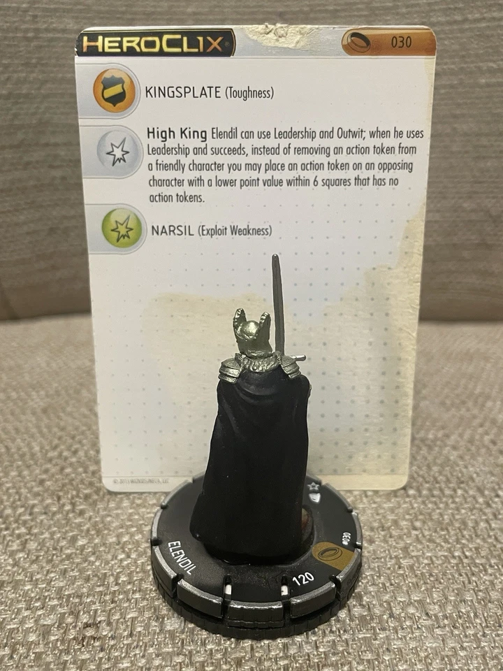 Heroclix Elendil 030 Chase Lord of the Rings LotR Fellowship of the Rings - Image 2 of 2
