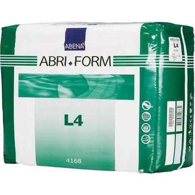 3x Abena Abri-Form Comfort Briefs, Plastic Backed, Large, L4, 36 Total Count