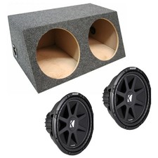 Kicker Dual Comp C15 15" Sealed Hatchback Sub Woofer Box 2 Ohm Impedance Package