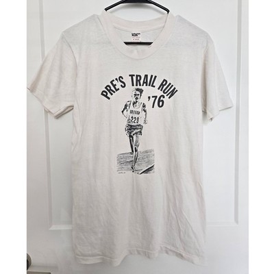Vintage Collegiate Pacific Steve Prefontaine Pres Trail Run 76 T-Shirt White M