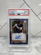 2024 Bowman Luis Baez Chrome Auto Blue Lunar Refractor 1st #/150 Astros PSA 10