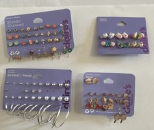Claire's Sensitive Solutions Multicolor Kids Earrings Set Stud Hoop Dangle
