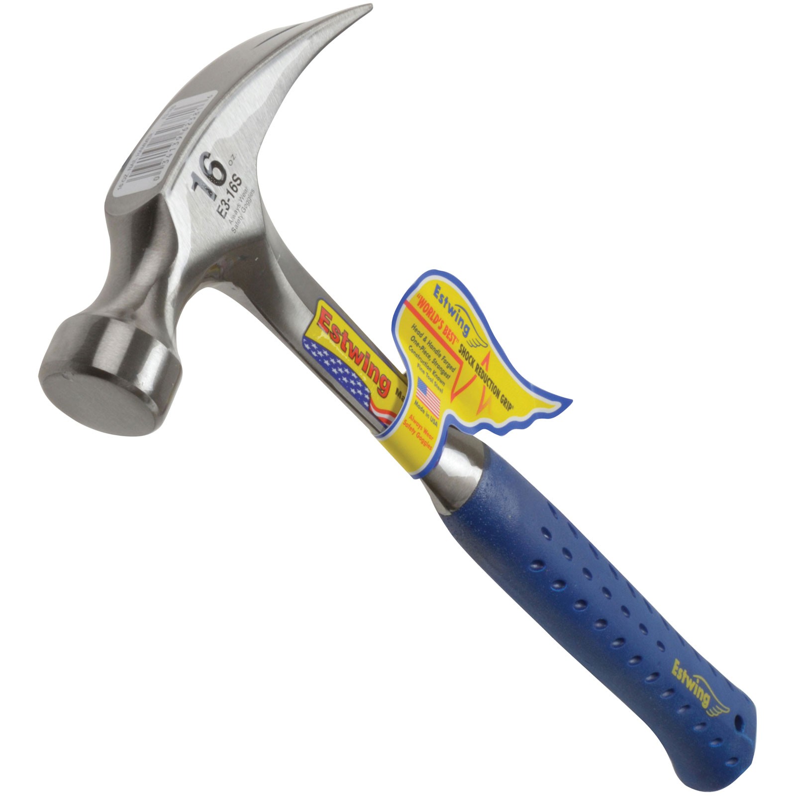 Estwing Straight Claw Hammer - Vinyl Grip 450g (16oz)