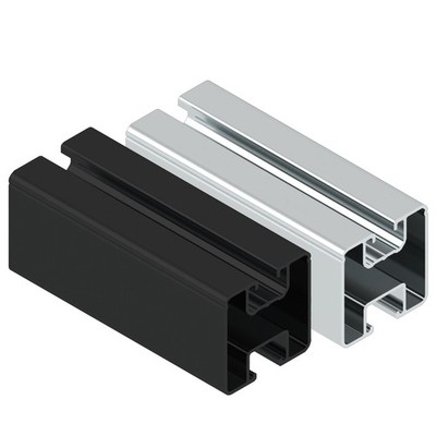 Montage Schiene Solar 40x40 1,2-6m schwarz silber Module Profil Aluminium Nut PV
