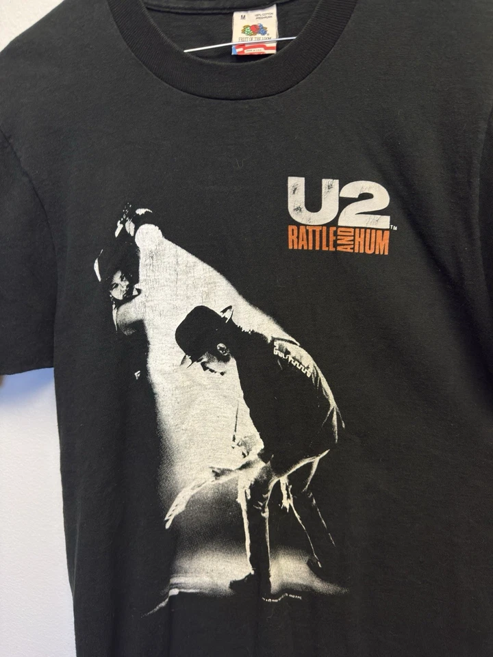 Vintage U2 Rattle and Hum 1988 Tour T-Shirt 80's Single Stitch Size Medium - Image 3 of 4